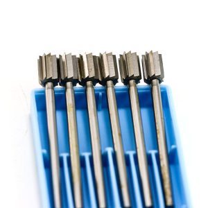 Strong Ostrich Stainless Steel Jewelry Tool Set 36A HSS Cylinder Cross Cut Wheel Knife Bur Rotary Drill Bit for Engraving Burs